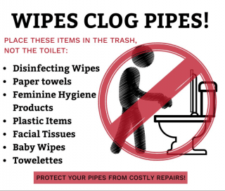 Wipes Clog Pipes - List of Items to Not Flush down Toilet